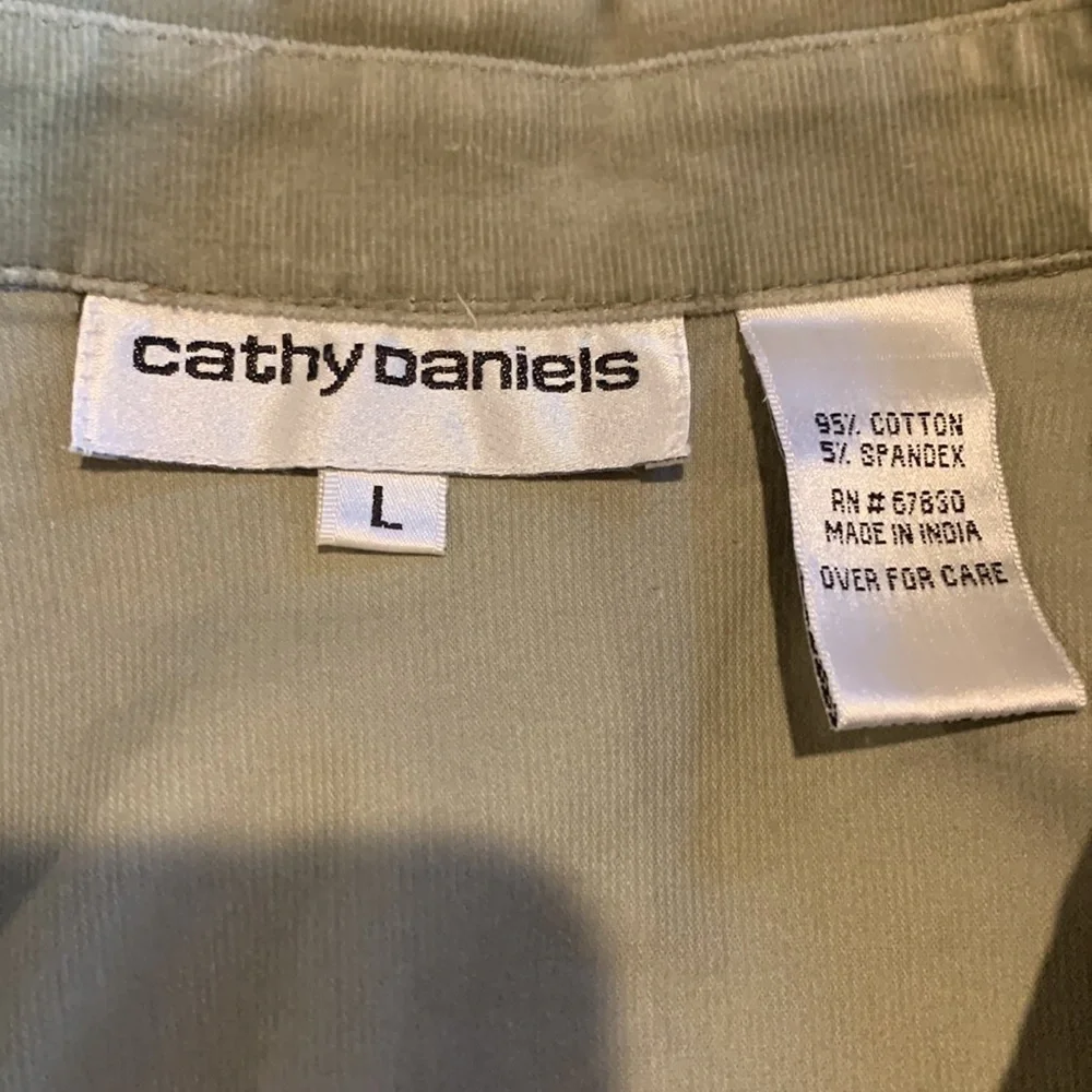 Cathy Daniels Green Corduroy Fill Zipper Jacket Size Large - Picture 7 of 14